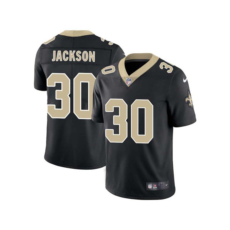 Ernie Jackson #30 Saints Authentic Black Jersey