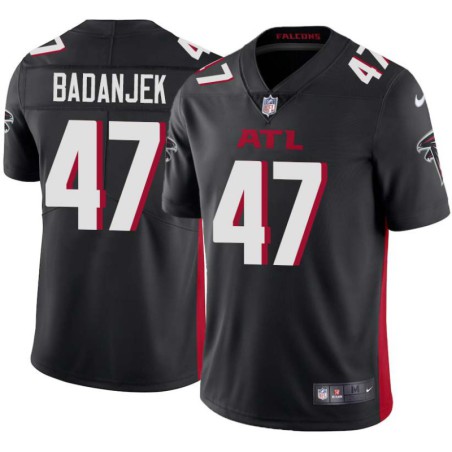 Falcons #47 Rick Badanjek Football Jersey -Black