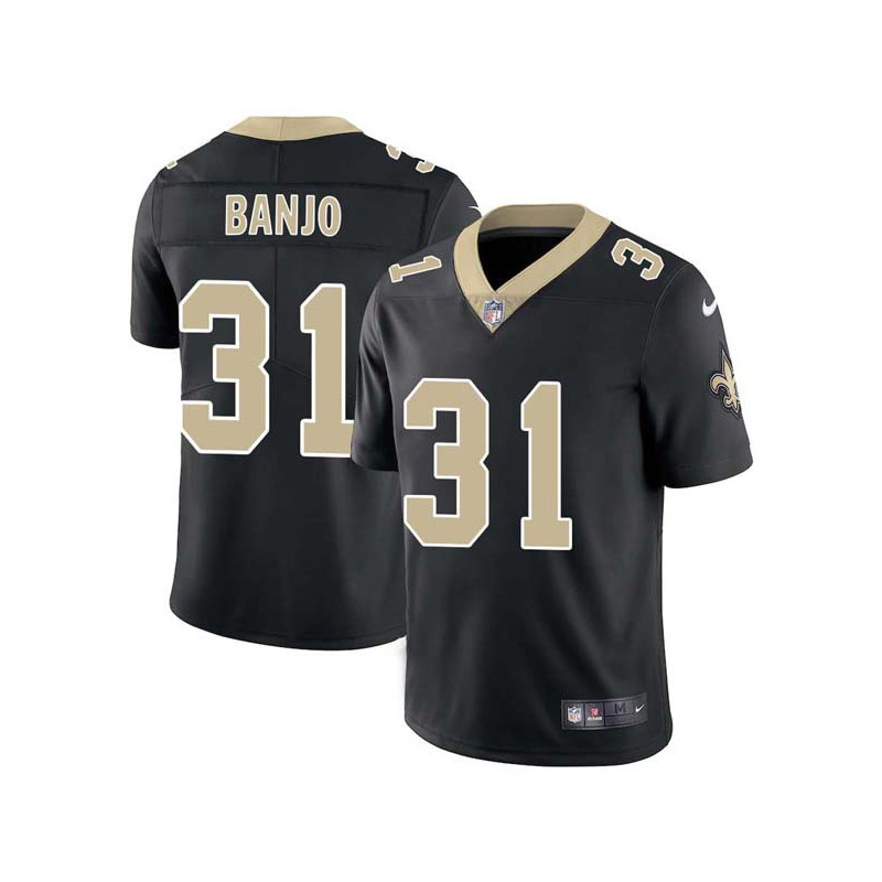 Chris Banjo #31 Saints Authentic Black Jersey