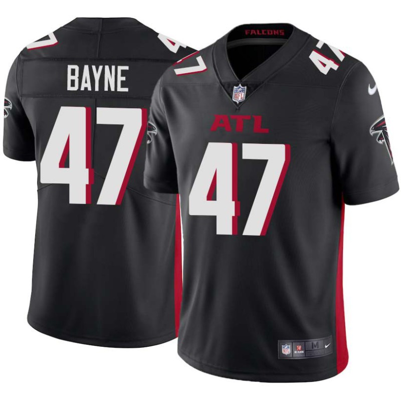 Falcons #47 Chris Bayne Football Jersey -Black