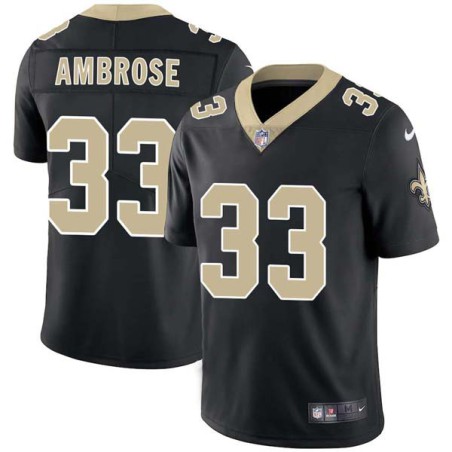 Ashley Ambrose #33 Saints Authentic Black Jersey