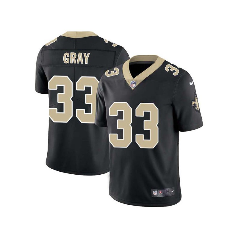 Kevin Gray #33 Saints Authentic Black Jersey