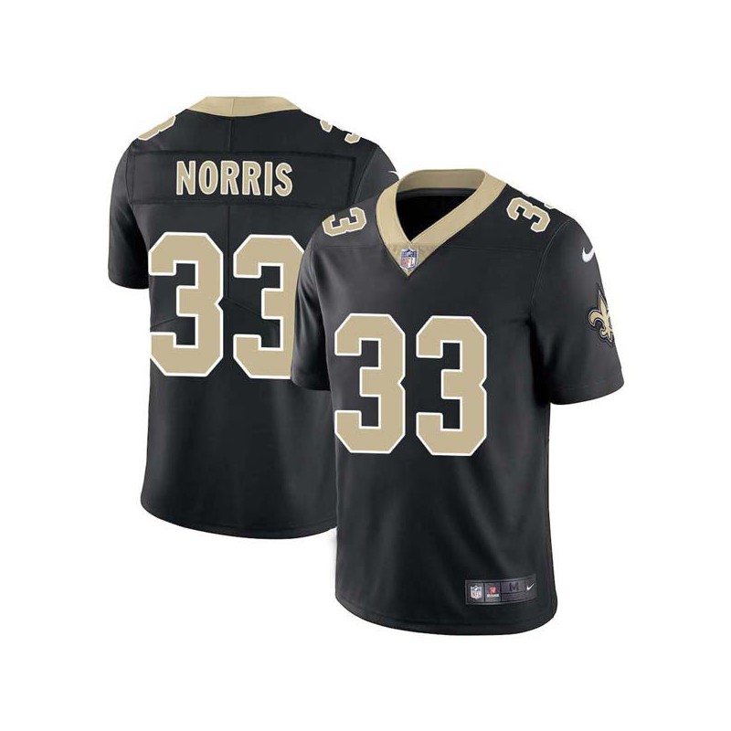 Moran Norris #33 Saints Authentic Black Jersey