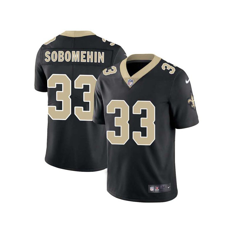 Olaniyi Sobomehin #33 Saints Authentic Black Jersey