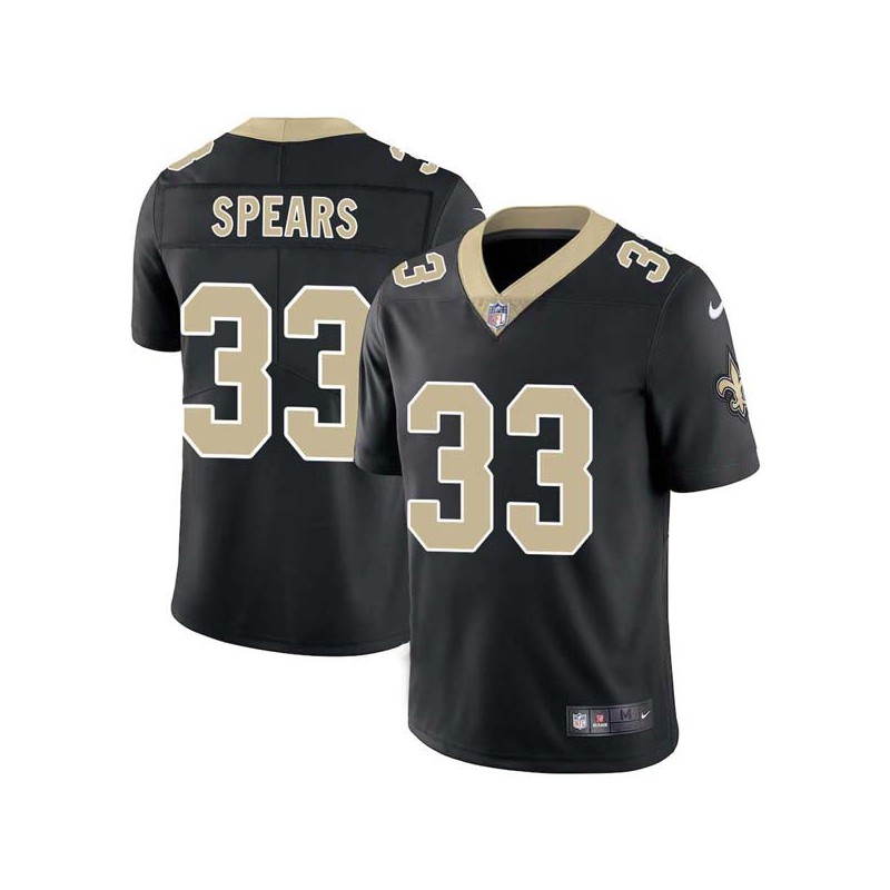 Ernest Spears #33 Saints Authentic Black Jersey