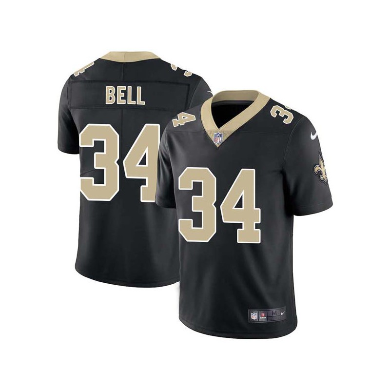 Carlos Bell #34 Saints Authentic Black Jersey