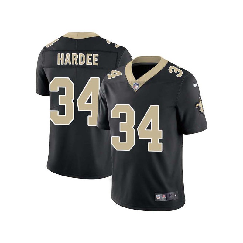 Justin Hardee #34 Saints Authentic Black Jersey