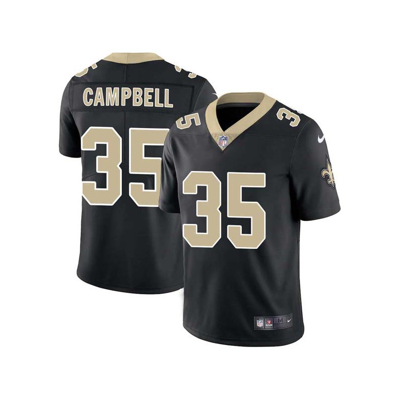 Earl Campbell #35 Saints Authentic Black Jersey