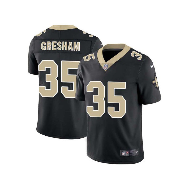 Bob Gresham #35 Saints Authentic Black Jersey