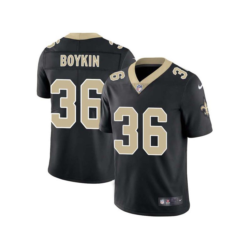 Greg Boykin #36 Saints Authentic Black Jersey