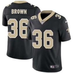 Robert Brown #36 Saints Authentic Black Jersey