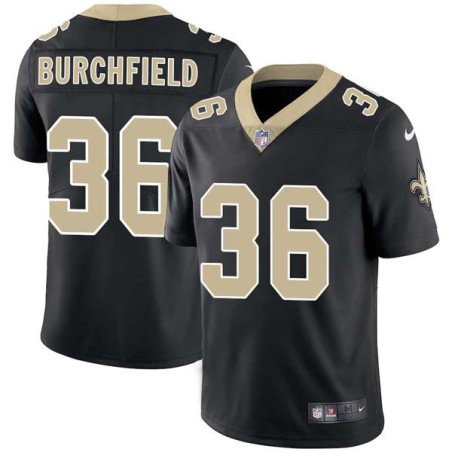 Don Burchfield #36 Saints Authentic Black Jersey