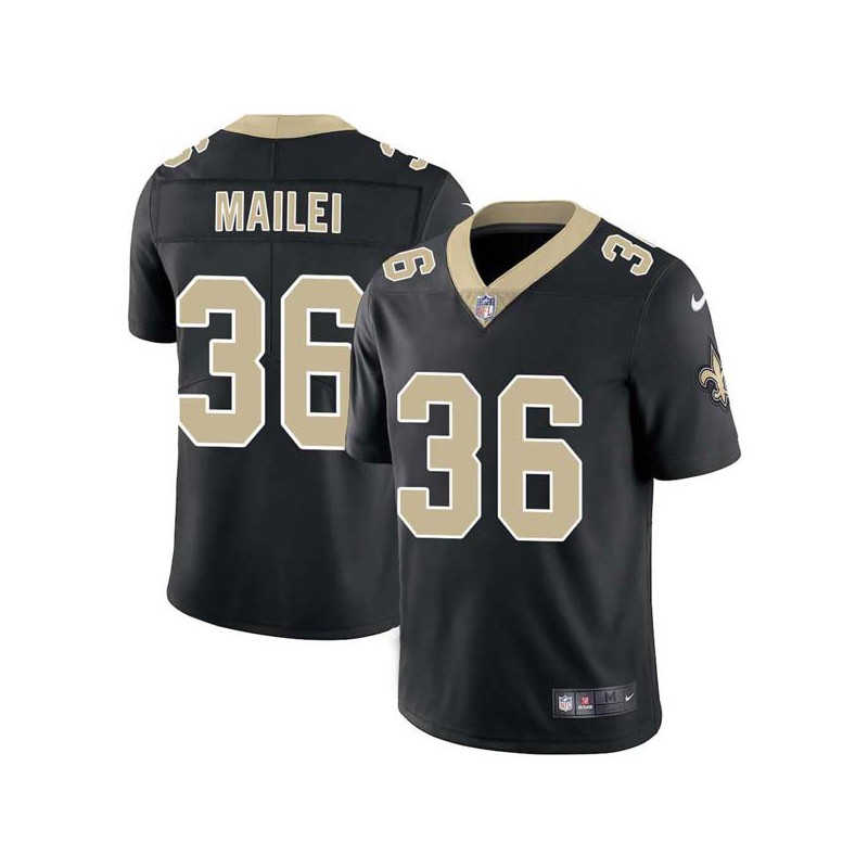 Marcus Mailei #36 Saints Authentic Black Jersey