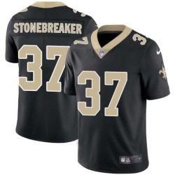 Steve Stonebreaker #37 Saints Authentic Black Jersey