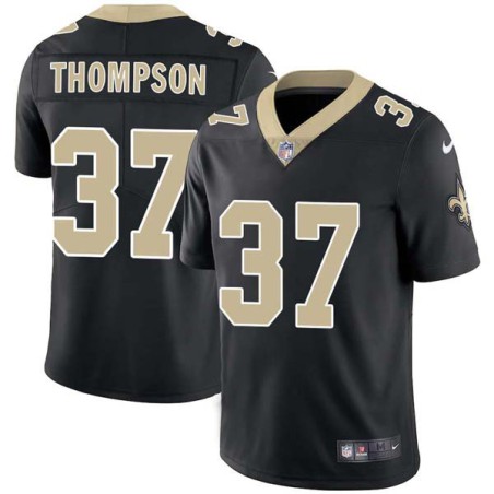 Bennie Thompson #37 Saints Authentic Black Jersey