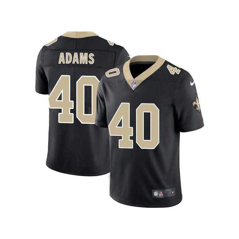 Michael Adams #40 Saints Authentic Black Jersey