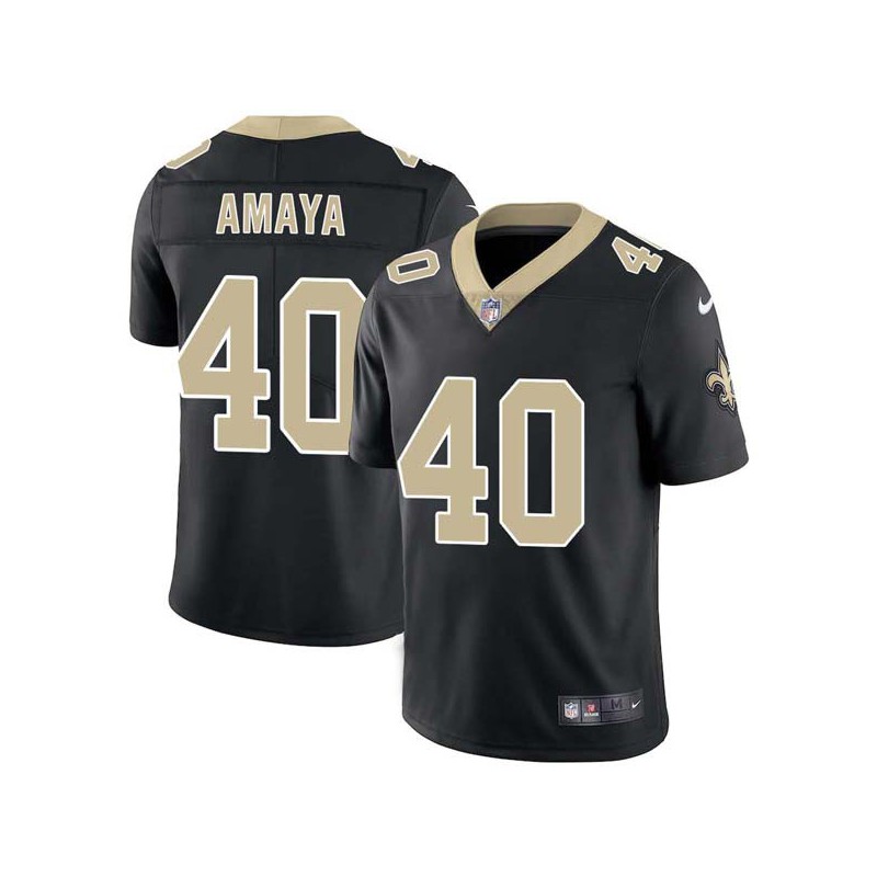 Jonathon Amaya #40 Saints Authentic Black Jersey