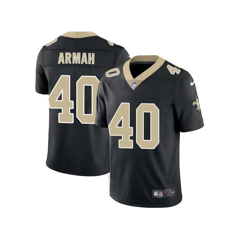 Alex Armah #40 Saints Authentic Black Jersey