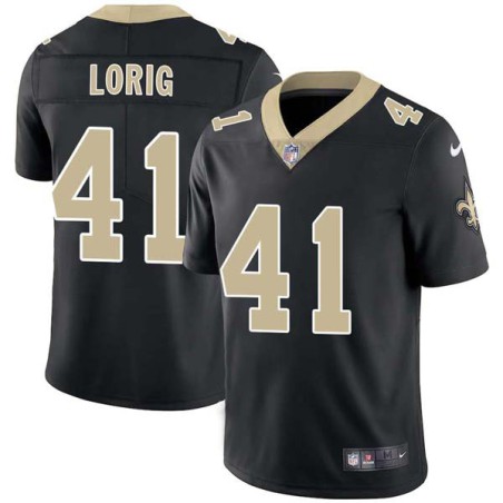 Erik Lorig #41 Saints Authentic Black Jersey