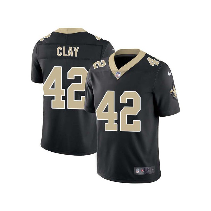 Willie Clay #42 Saints Authentic Black Jersey