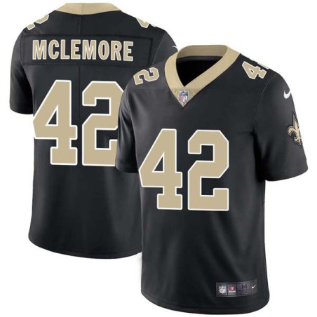 Dana McLemore #42 Saints Authentic Black Jersey