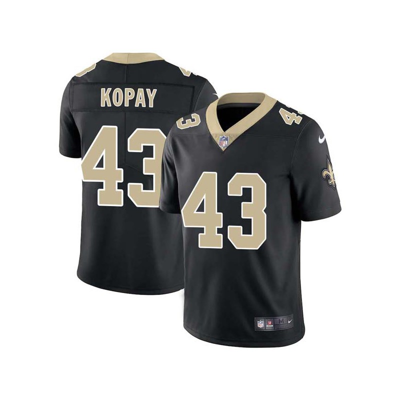 Dave Kopay #43 Saints Authentic Black Jersey