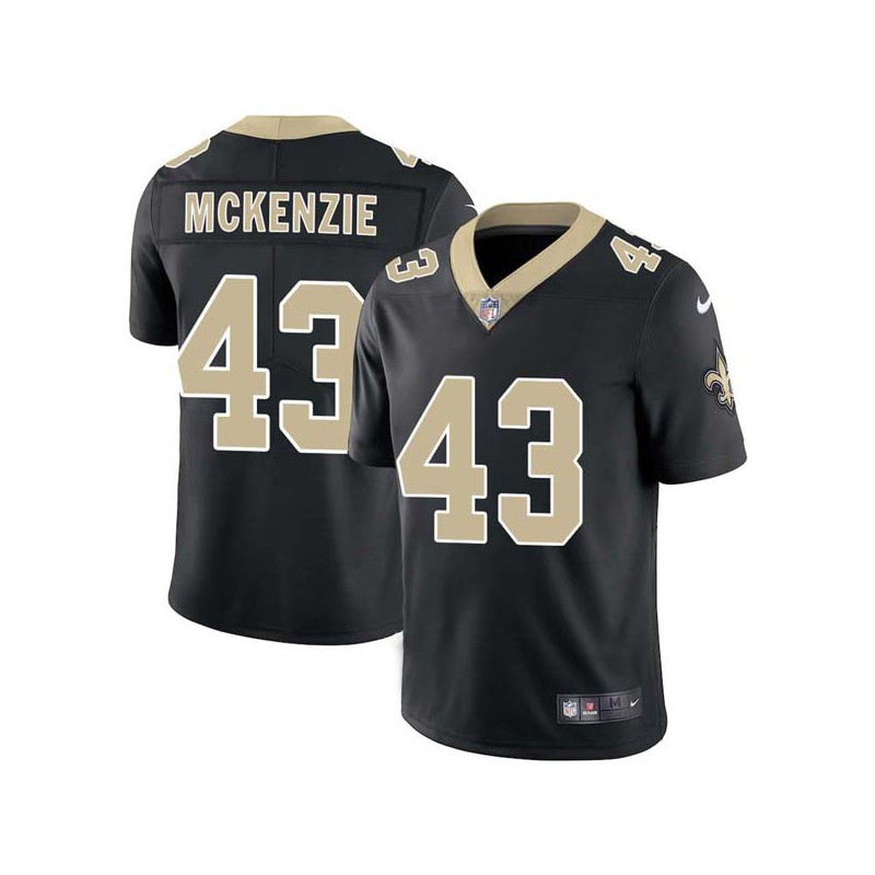 Mike McKenzie #43 Saints Authentic Black Jersey