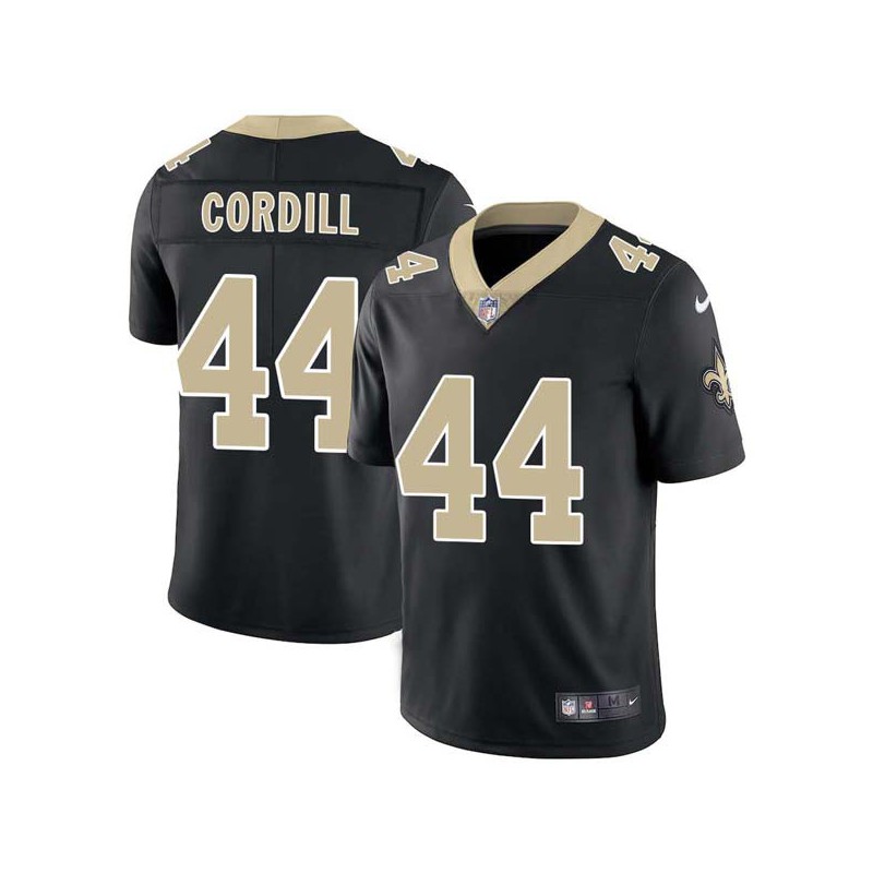 Ollie Cordill #44 Saints Authentic Black Jersey