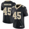 Nate Johnson #45 Saints Authentic Black Jersey