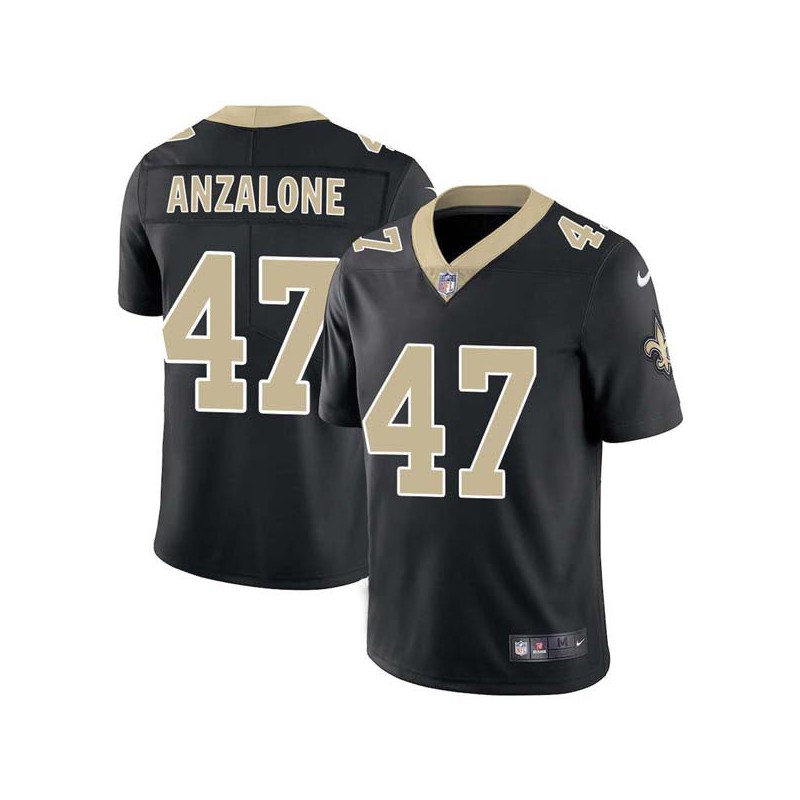 Alex Anzalone #47 Saints Authentic Black Jersey