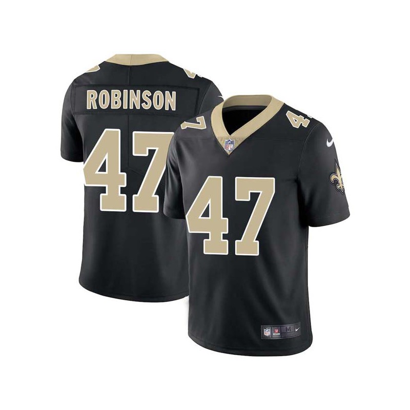 Virgil Robinson #47 Saints Authentic Black Jersey