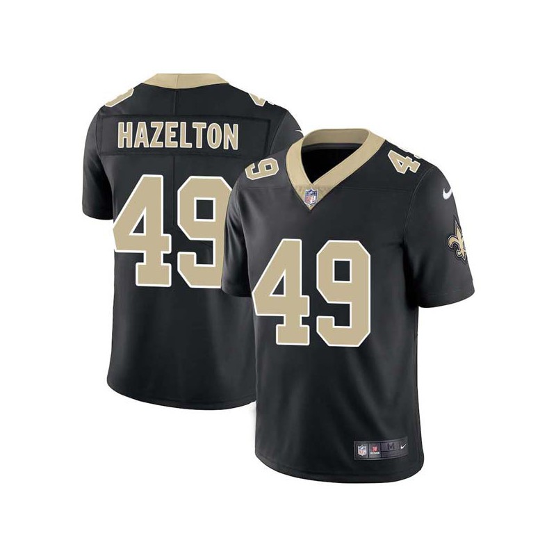 Major Hazelton #49 Saints Authentic Black Jersey