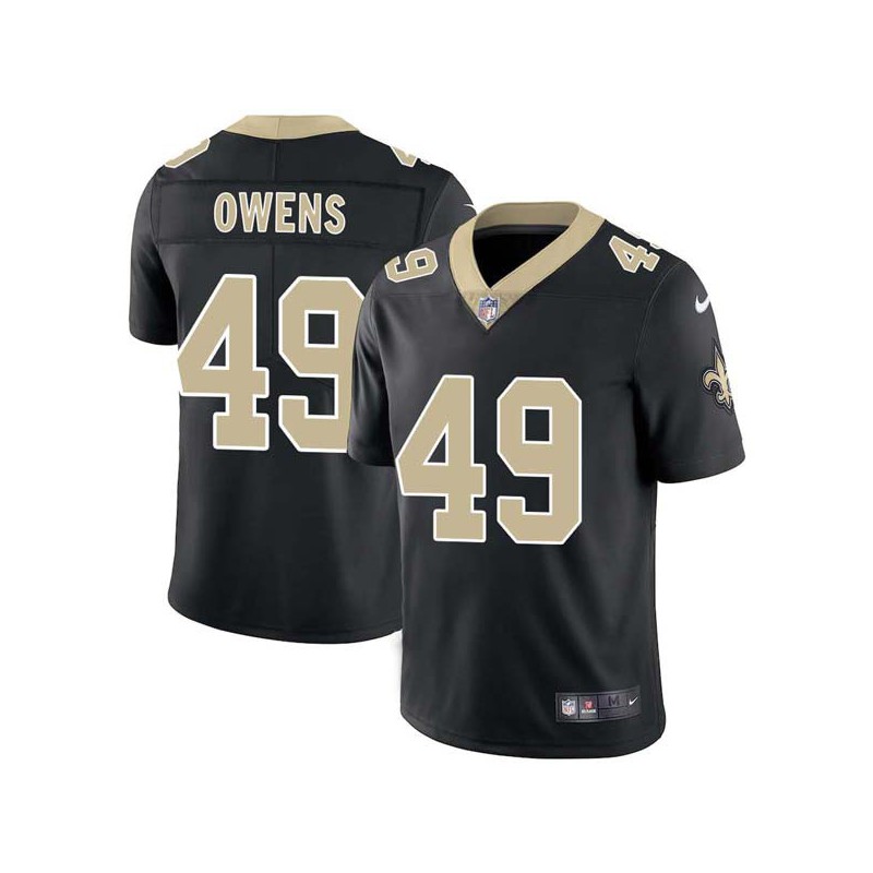 Artie Owens #49 Saints Authentic Black Jersey