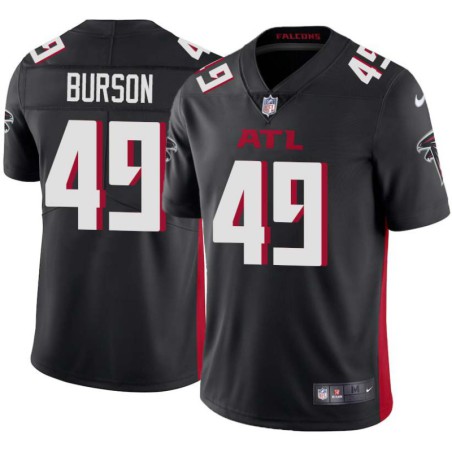 Falcons #49 Jimmy Burson Football Jersey -Black