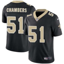 Rusty Chambers #51 Saints Authentic Black Jersey