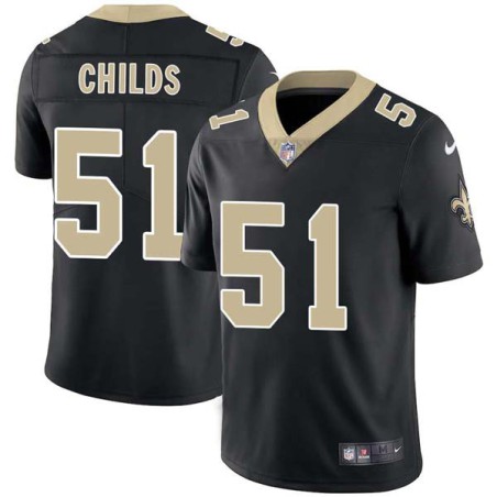 Ron Childs #51 Saints Authentic Black Jersey