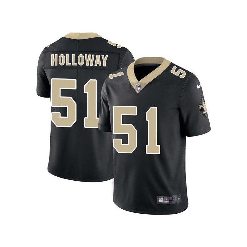 Stan Holloway #51 Saints Authentic Black Jersey