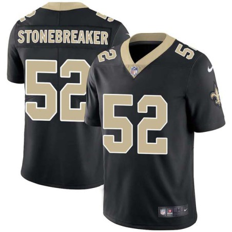 Mike Stonebreaker #52 Saints Authentic Black Jersey