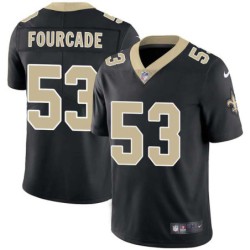 Keith Fourcade #53 Saints Authentic Black Jersey