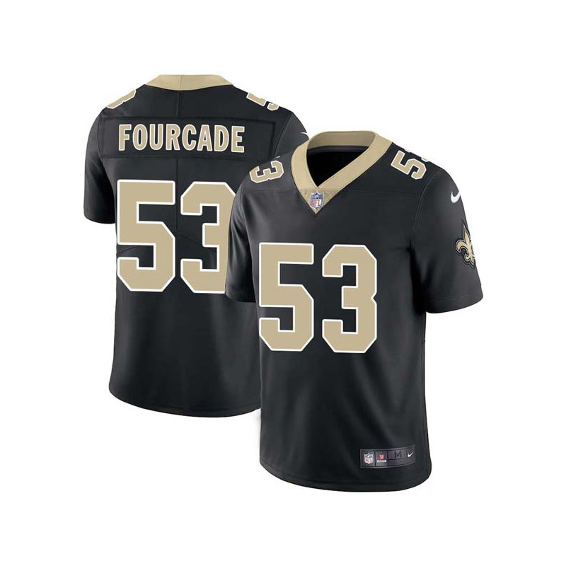 Keith Fourcade #53 Saints Authentic Black Jersey