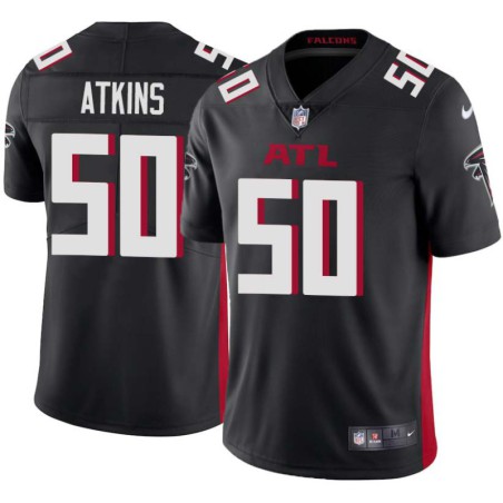 Falcons #50 Corey Atkins Football Jersey -Black