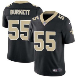 Jackie Burkett #55 Saints Authentic Black Jersey