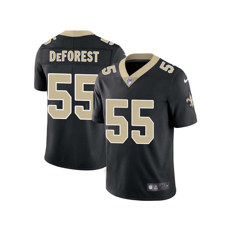 Joe DeForest #55 Saints Authentic Black Jersey