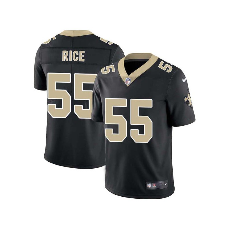 Floyd Rice #55 Saints Authentic Black Jersey