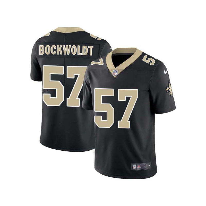 Colby Bockwoldt #57 Saints Authentic Black Jersey