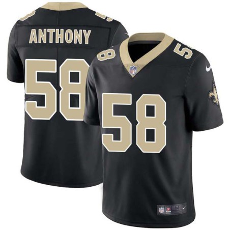 Stephone Anthony #58 Saints Authentic Black Jersey