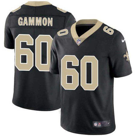 Kendall Gammon #60 Saints Authentic Black Jersey