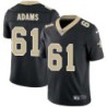 Sam Adams #61 Saints Authentic Black Jersey