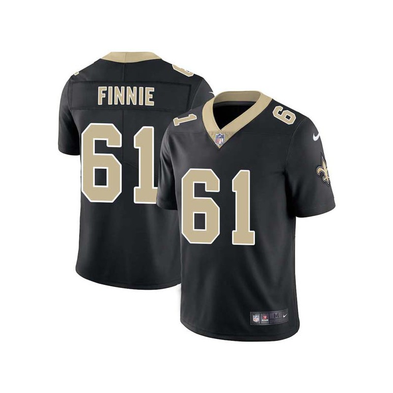 Roger Finnie #61 Saints Authentic Black Jersey