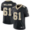 Del Williams #61 Saints Authentic Black Jersey